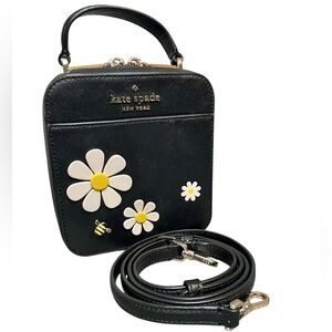 Kate Spade Black Daisy Crossbody Bag